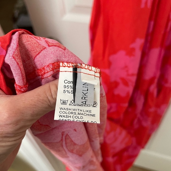 New! Pink & Red Maxi Dress-Small - Picture 13 of 16